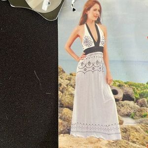 Black and White Halter Dress